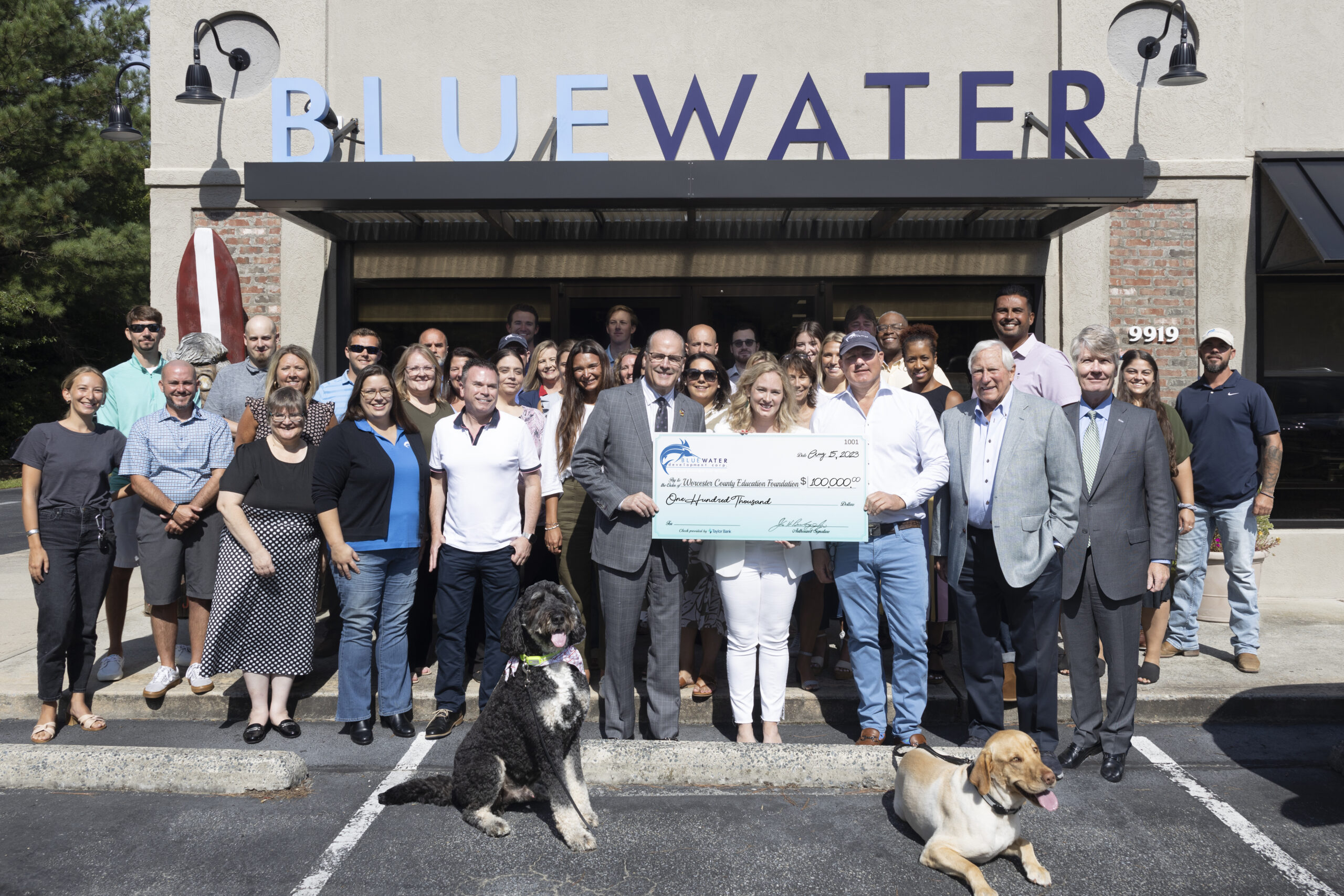 Blue Water Development Donates 100,000 to Worcester County Education